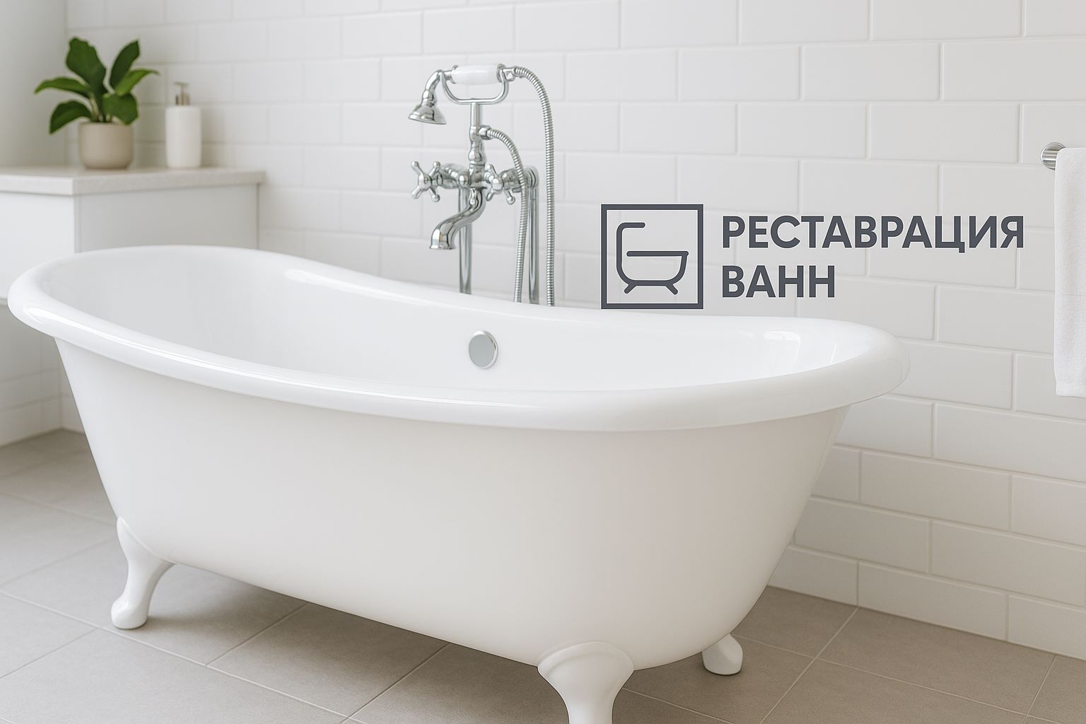 Сравнение ванны до и после реставрации