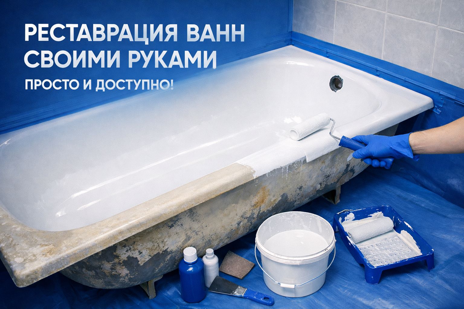 Реставрация акриловой ванны своими руками правильно и неправильно