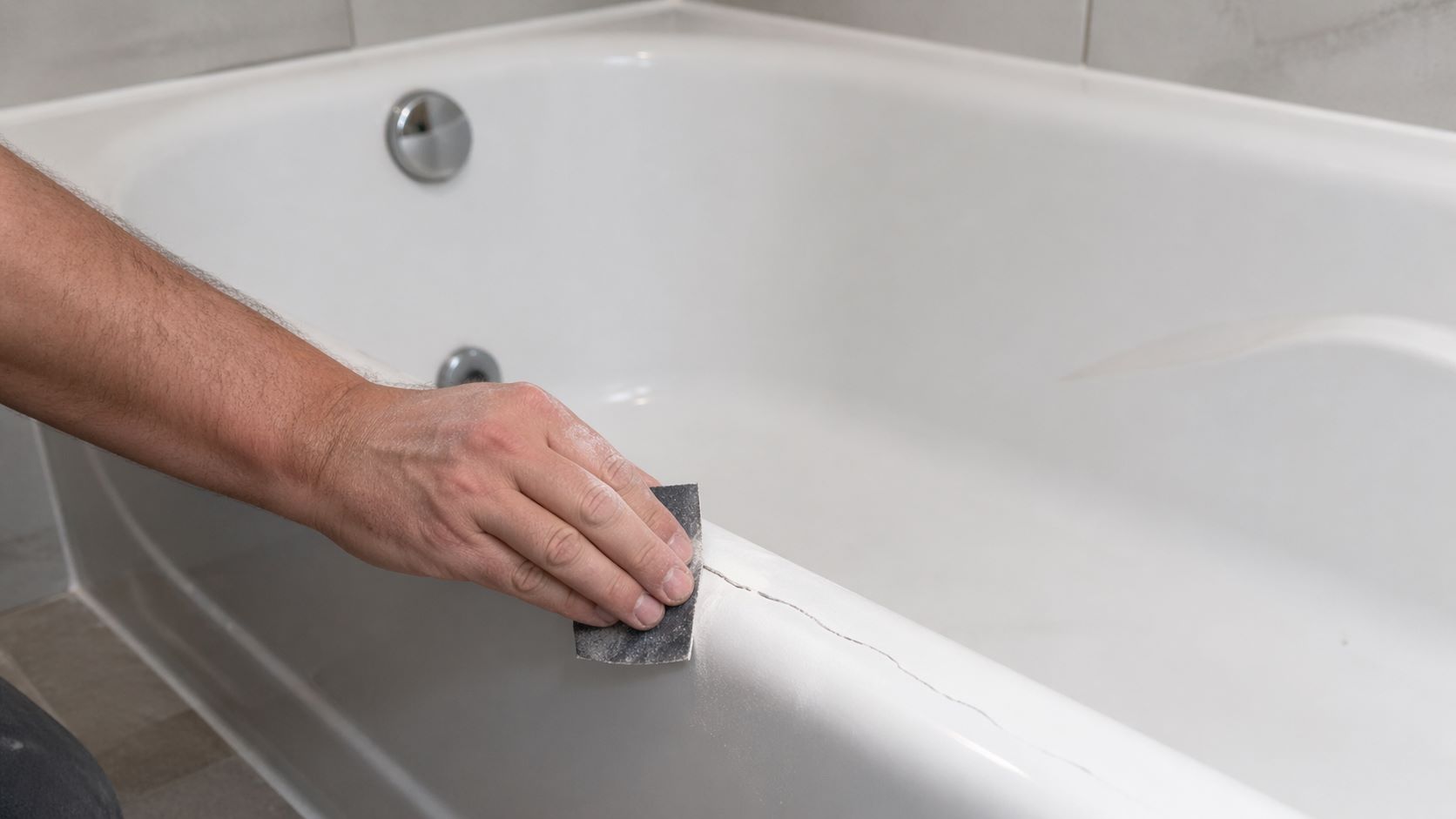 Шлифовка акриловой ванны