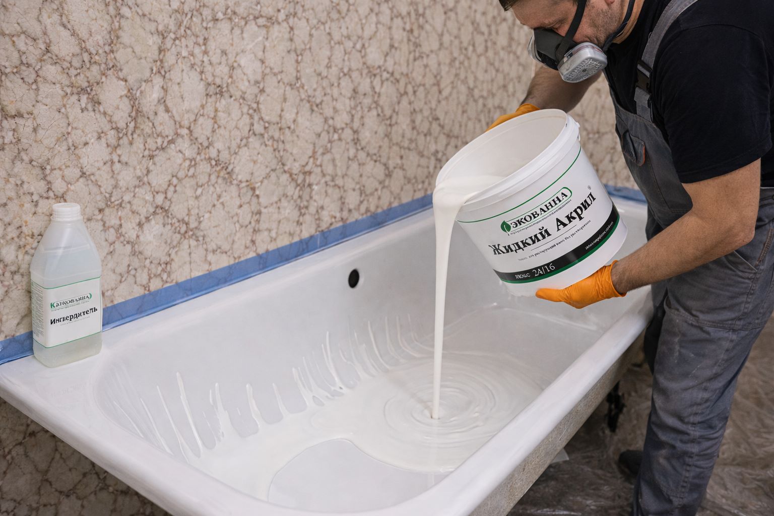 Заливка акриловой ванны своими руками